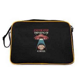 Amateur de café, accro à la caféine et - Sac Retro - noir/or - Dos