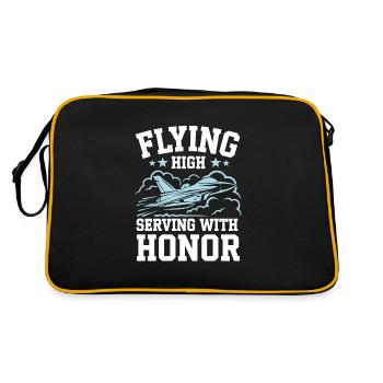 Ehre Der Veteranen Für Militärische Dienstleistung - Retro Tasche - Schwarz/Gold - Hinten