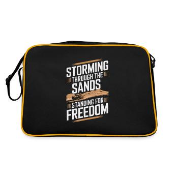 Honneur des anciens combattants de la guerre du Golfe avec fierté nationale et - Sac Retro - noir/or - Dos