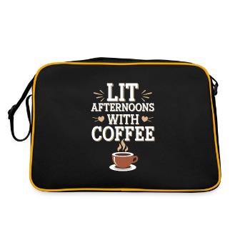 Amateurs de café Culture du café Café du matin Barista - Sac Retro - noir/or - Dos