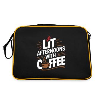 Amateurs de café Culture du café Café du matin Barista - Sac Retro - noir/or - Dos