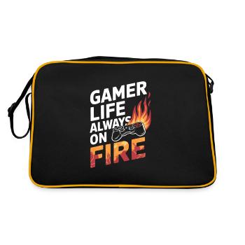 Gaming Life for Gaming Enthusiasts and Retro - Retro Bag - black/gold - Back