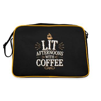 Amateurs de café Culture du café Café du matin Barista - Sac Retro - noir/or - Dos