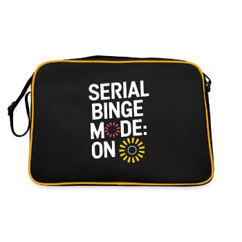 Binge Watching TV Marathon for Streaming Addicts - Retro Bag - black/gold - Back