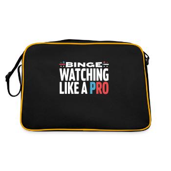 Binge Watching TV Marathon for Streaming Addicts - Retro Bag - black/gold - Back