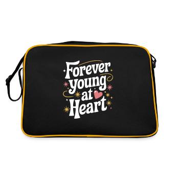 Forever Young At Heart Embrace Life's Vibrant - Retro Tasche - Schwarz/Gold - Hinten