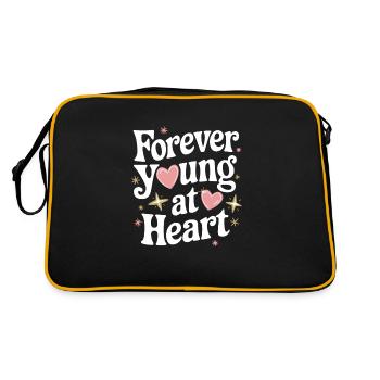 Forever Young At Heart Embrace Life's Vibrant - Retro Tasche - Schwarz/Gold - Hinten