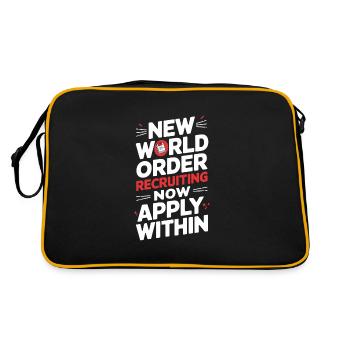 Conspiration mondiale du Nouvel Ordre Mondial - Sac Retro - noir/or - Dos