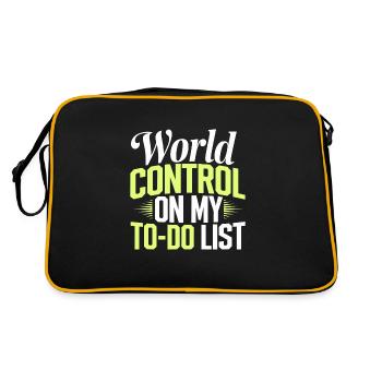 Conspiration mondiale du Nouvel Ordre Mondial - Sac Retro - noir/or - Dos