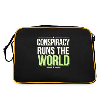 Conspiration mondiale du Nouvel Ordre Mondial - Sac Retro - noir/or - Dos