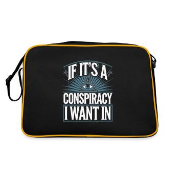 Conspiration mondiale du Nouvel Ordre Mondial - Sac Retro - noir/or - Dos