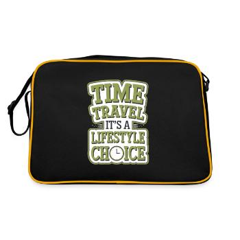 Passionné de science-fiction et de voyage dans le temps - Sac Retro - noir/or - Dos