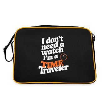 Passionné de science-fiction et de voyage dans le temps - Sac Retro - noir/or - Dos