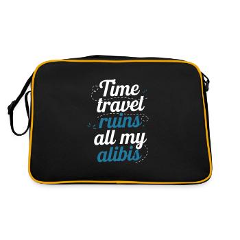Passionné de science-fiction et de voyage dans le temps - Sac Retro - noir/or - Dos