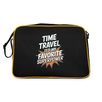 Passionné de science-fiction et de voyage dans le temps - Sac Retro - noir/or - Dos