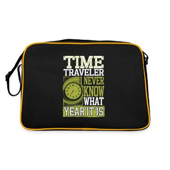 Passionné de science-fiction et de voyage dans le temps - Sac Retro - noir/or - Dos