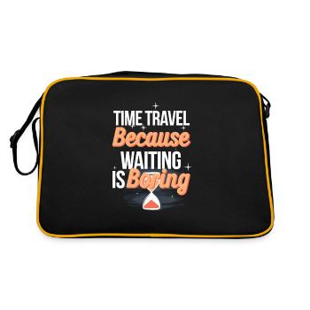 Passionné de science-fiction et de voyage dans le temps - Sac Retro - noir/or - Dos