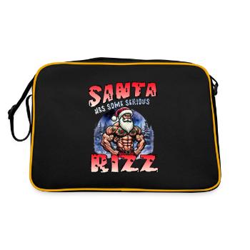 Père Noël Chapeau Rizz Culture Noël - Sac Retro - noir/or - Dos