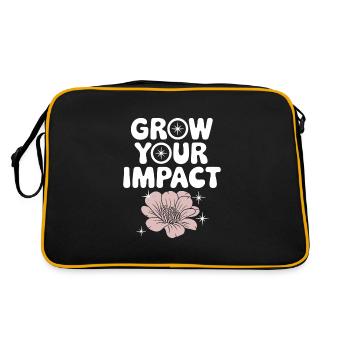 Optimisme climatique, Jour de la Terre, Durabilité - Sac Retro - noir/or - Dos
