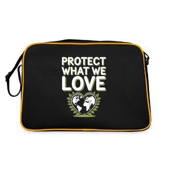 Optimisme climatique, Jour de la Terre, Durabilité - Sac Retro - noir/or - Dos