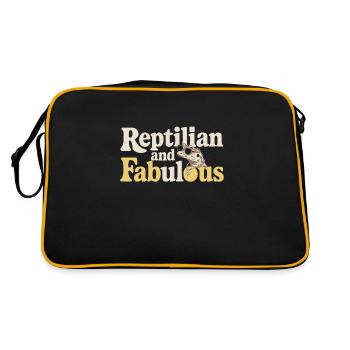 Lézard Peuple Reptile Conspiration Et Secret - Sac Retro - noir/or - Dos