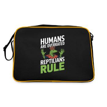 Lézard Peuple Reptile Conspiration Et Secret - Sac Retro - noir/or - Dos