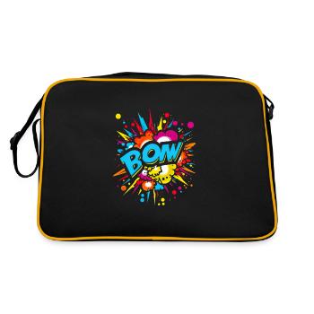 Comic Sprechblasen Comicsprache für Comic Fan - Retro Tasche - Schwarz/Gold - Hinten