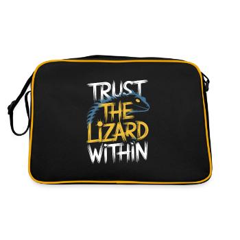 Lézard Peuple Reptile Conspiration Et Secret - Sac Retro - noir/or - Dos