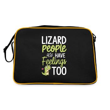 Lézard Peuple Reptile Conspiration Et Secret - Sac Retro - noir/or - Dos
