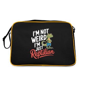 Lézard Peuple Reptile Conspiration Et Secret - Sac Retro - noir/or - Dos
