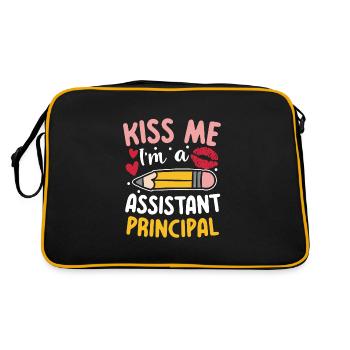 I'm An Assistant Principal - Retro Tasche - Schwarz/Gold - Hinten