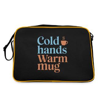 Hiver Confortable Culture Couvertures chaudes Chocolat chaud - Sac Retro - noir/or - Dos