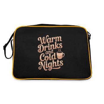 Hiver Confortable Culture Couvertures chaudes Chocolat chaud - Sac Retro - noir/or - Dos