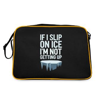 Winter-grumpy-cold-weather-complaints - Retro Bag - black/gold - Back
