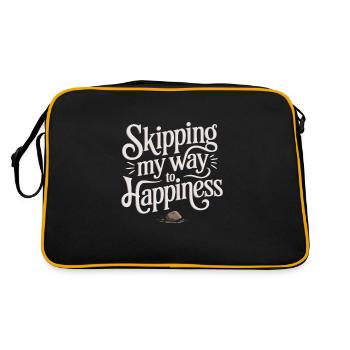 Stone jumping, stone jumping, outdoor hobby stone - Retro Bag - black/gold - Back
