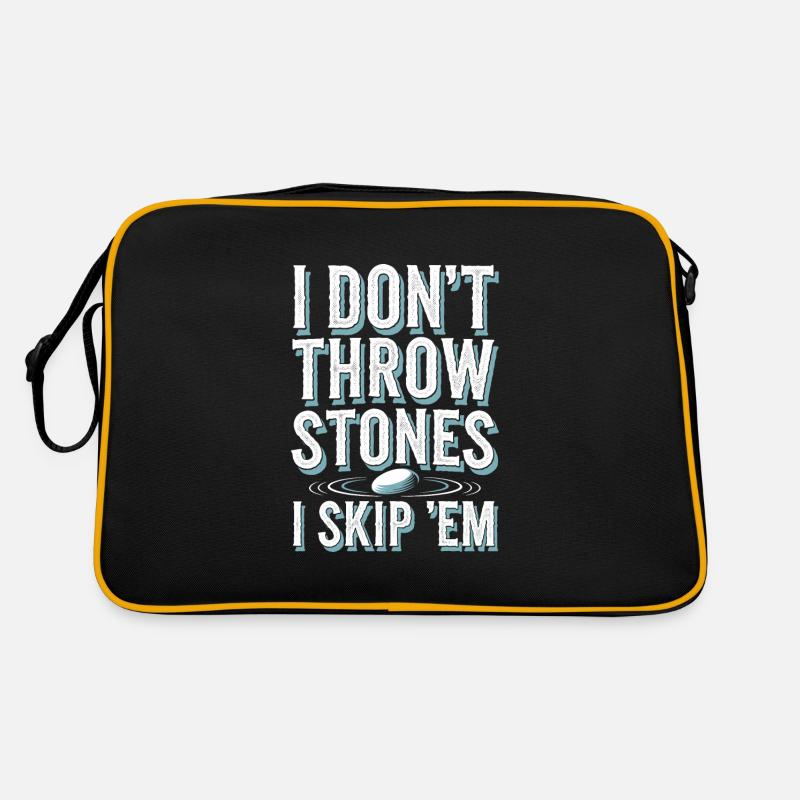 Stone jumping, stone jumping, outdoor hobby stone Retro Bag