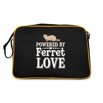 Propriétaire de furet, Amateur de furets, Bonbons - Sac Retro - noir/or - Dos