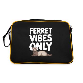 Propriétaire de furet, Amateur de furets, Bonbons - Sac Retro - noir/or - Dos