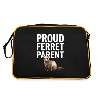 Propriétaire de furet, Amateur de furets, Bonbons - Sac Retro - noir/or - Dos