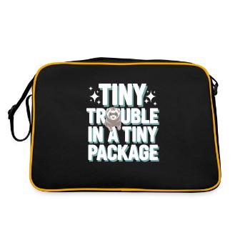 Propriétaire de furet, Amateur de furets, Bonbons - Sac Retro - noir/or - Dos