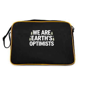 Optimisme climatique, Jour de la Terre, Durabilité - Sac Retro - noir/or - Dos