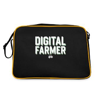 Farming Simulator Virtual Farming Game Fan Farm - Retro Tasche - Schwarz/Gold - Hinten