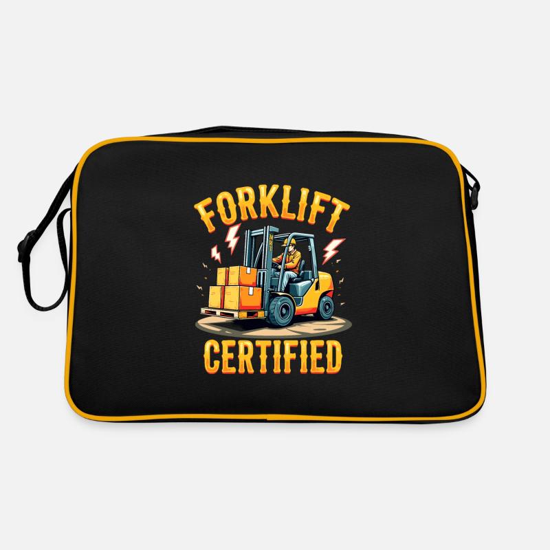 Forklift Certified Gabelstapler Retro Tasche