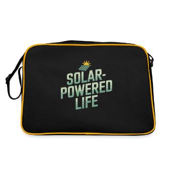 Énergie solaire Énergie renouvelable Mode de vie durable - Sac Retro - noir/or - Dos
