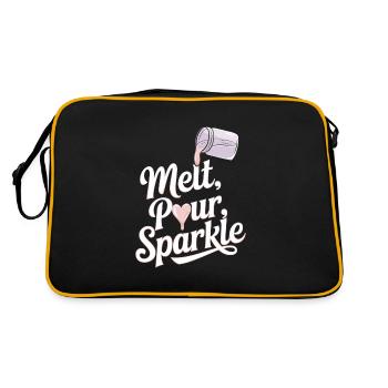 Des bougies faites à la main et créatives à fabriquer soi-même - Sac Retro - noir/or - Dos