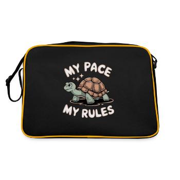 Soins des tortues pour les propriétaires de - Sac Retro - noir/or - Dos