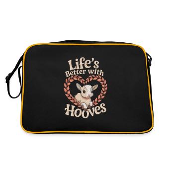 Diy-pilz-enthusiasten Heim-pilzzucht - Retro Tasche - Schwarz/Gold - Hinten