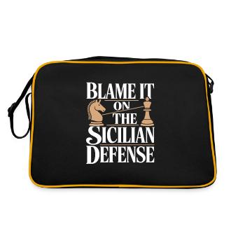 Chess Revival Movement Chess Lover Strategic - Retro Bag - black/gold - Back