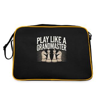 Chess Revival Movement Chess Lover Strategic - Retro Bag - black/gold - Back
