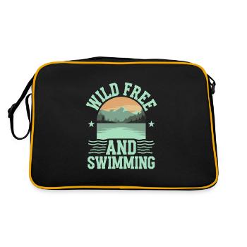Wild Swimming Outdoor Adventure and Open - Retro Bag - black/gold - Back